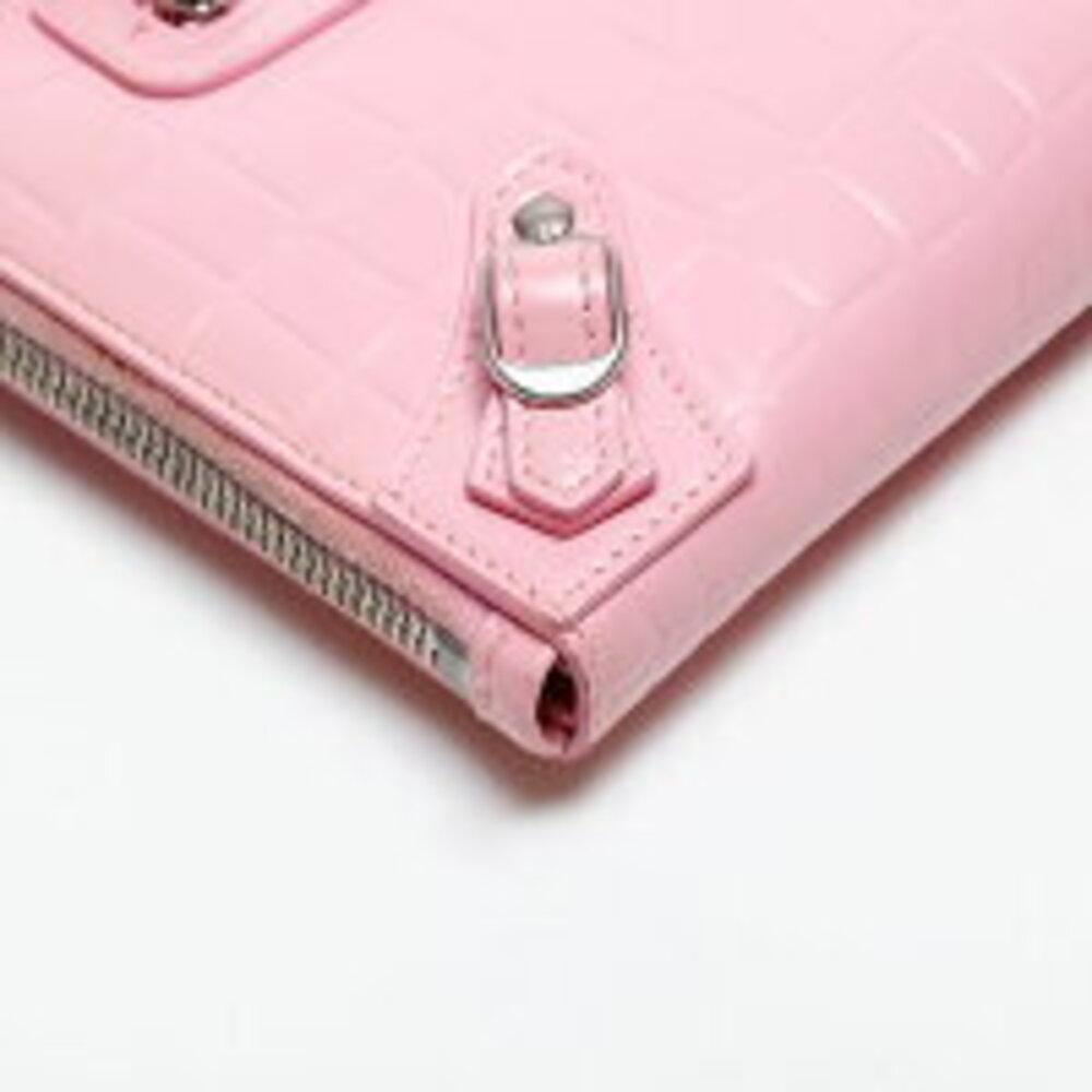 Balenciaga Neo City Shoulder Bag Embossed Leather Pink - Picture 6 of 13